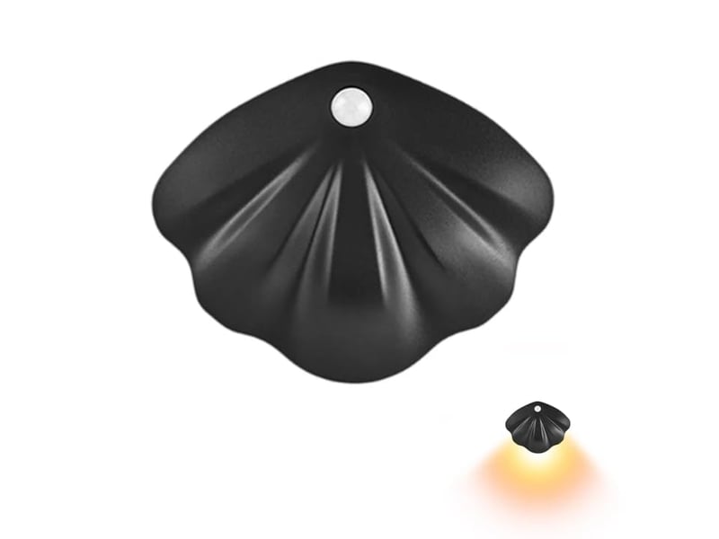  Veilleuse led détecteur de mouvement rechargeable, 3 modes éclairage 3000k-6000k, batterie 1200mah, lampe intérieure avec base magnétique, noire  - Conforama A