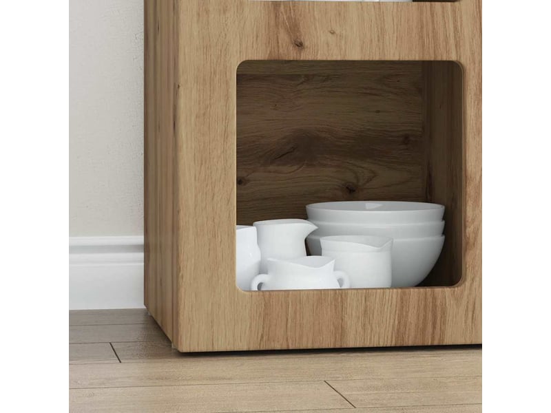 Buffet - bahut - meuble de rangement elst chêne artisanal 59 x 35 x 80,5 cm bois d'ingénierie - Conforama E