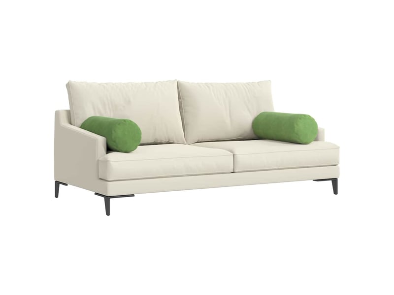  Lot de 2 coussins d'accent, coussins décoratifs, coussins lombaires vert clair ø 25 x 70 cm cf56753  - Conforama C