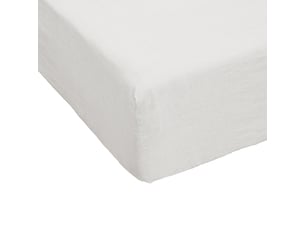 Drap housse 90x190+30 cm lin rosalie craie