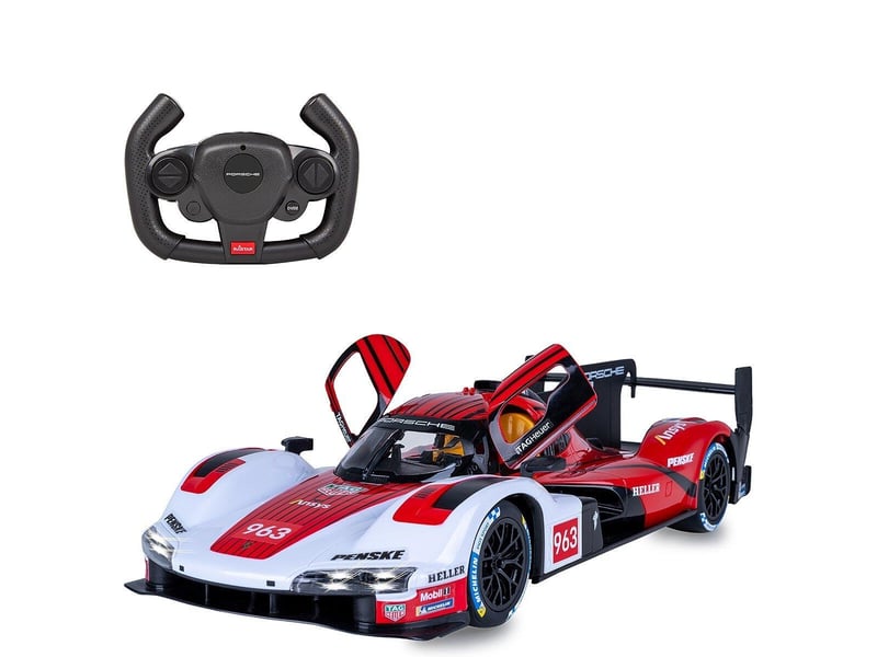  Voiture télécommandée porsche 963 lmdh 1:14 rouge 2,4ghz porte manuelle 402261 - Conforama A