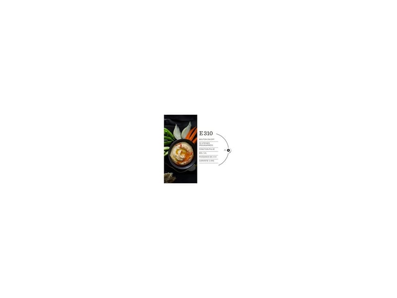  Blender classique 1.4 l tritan e310 noir 10 vitesses + pulse 8231184 - Conforama D