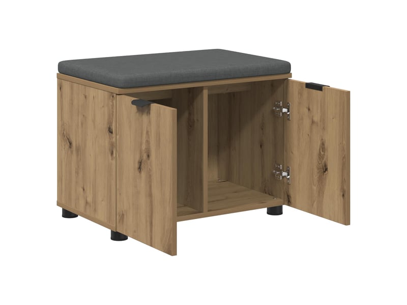  Banc d'entrée, banc interieur chêne artisanal 60x38x46 cm shl31935  - Conforama E