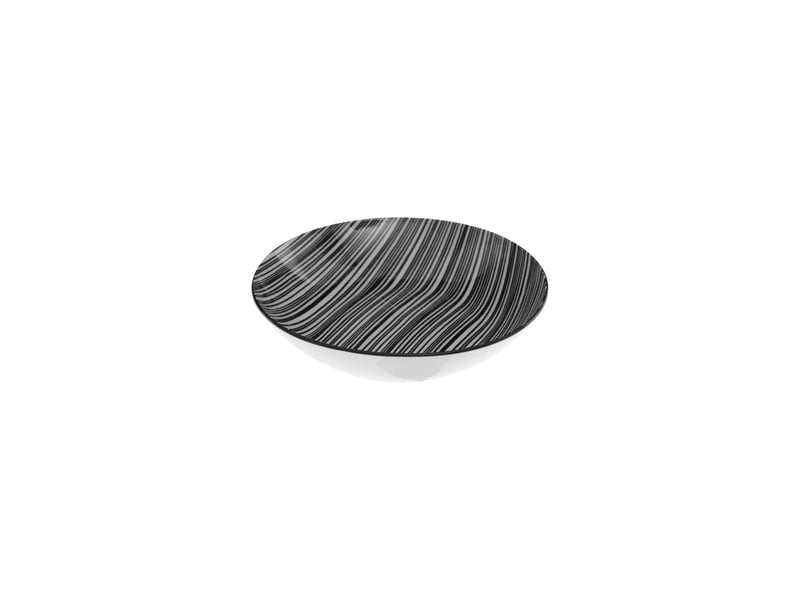  Service de table 18 pièces bohemia zèbre 27cm noir  - Conforama D