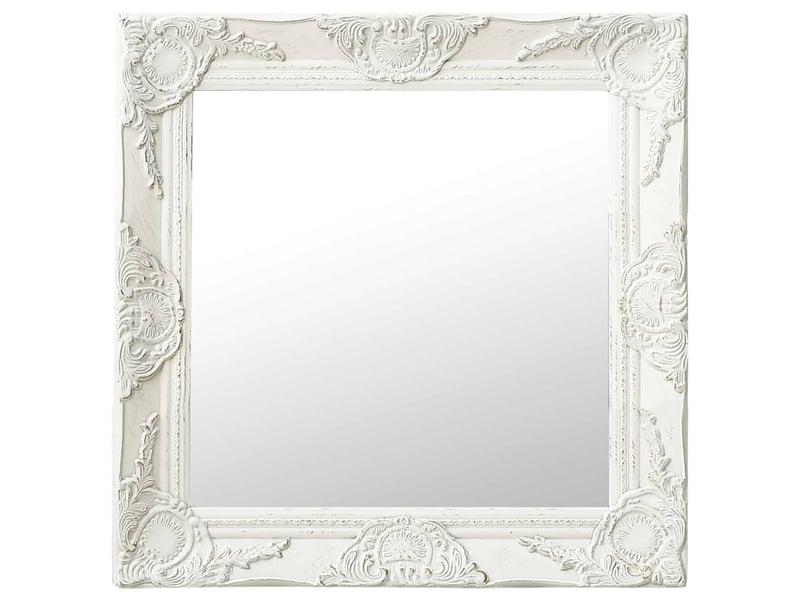  Miroir mural style baroque 50x50 cm blanc cf62882  - Conforama B
