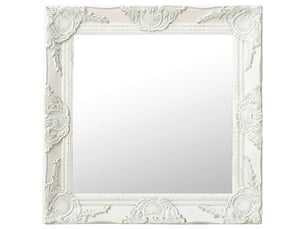 Miroir carré(e) à fixer coloris blanc <strong></strong>  <strong></strong> - 50 cm x 50 cm
