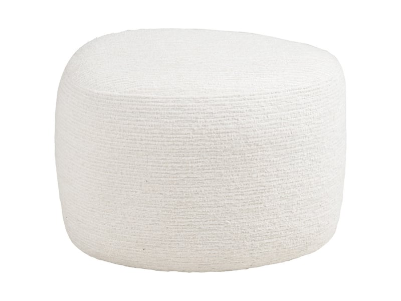 Svit-pouf en tissu ecru 55x40 cm  - Conforama E