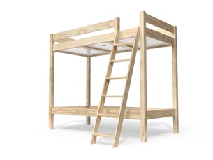Lit 2 places 80x190 cm ABC MEUBLES SUPABCIN80-V coloris bois clair