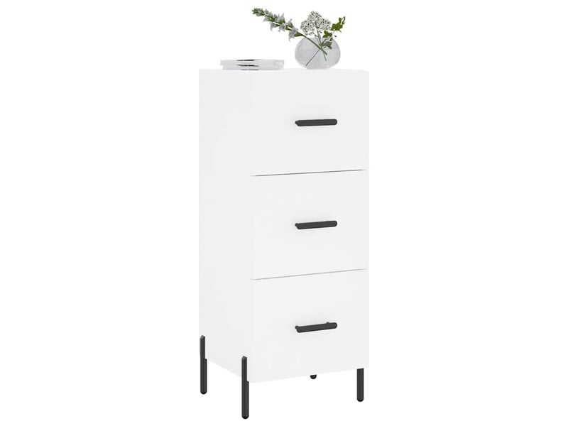  Buffet - bahut - meuble de rangement blanc 34,5x34x90 cm bois d'ingénierie  - Conforama C