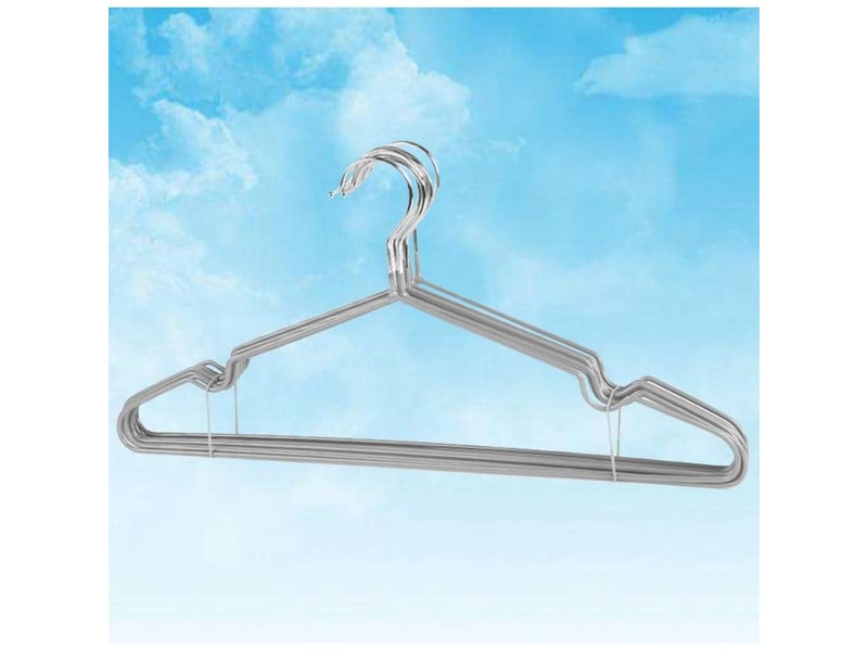  Lot de 10 cintres métalliques antidérapants fabriqués dans  - Conforama C