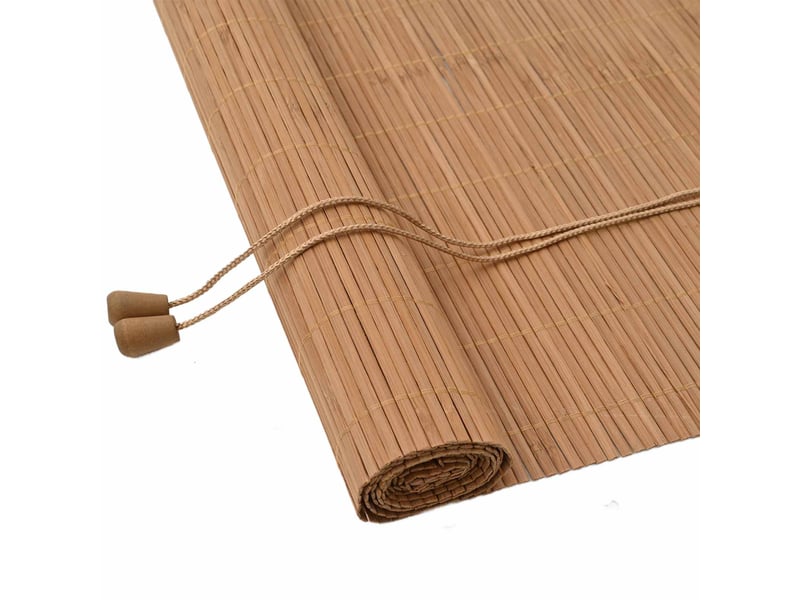 Store enrouleur - rideau enrouleur marron 120 x 160 cm bambou - Conforama A
