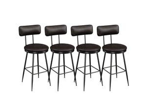 tabouret de bar BURSDANY - noir hauteur d'assise 85.5 cm vendu Par 4