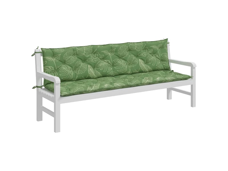  Lot de 2 coussins de banc de jardin, coussins d'assise motif de feuilles tissu cf58672  - Conforama D