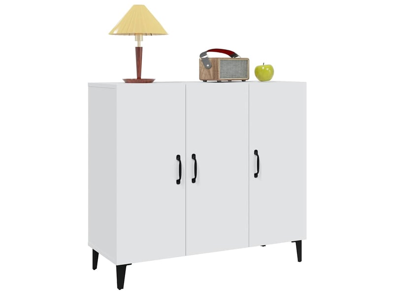  Buffet - bahut - meuble de rangement blanc 90x34x80 cm bois d'ingénierie  - Conforama D