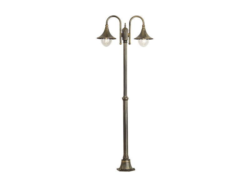 Lanterne d'extérieur classique noire et dorée 200 cm ip44 - daphne  - Conforama A