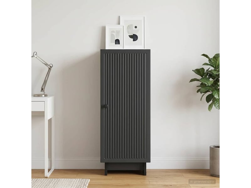  Buffet - bahut - meuble de rangement noir 33 x 34,5 x 90 cm bois d'ingénierie  - Conforama D
