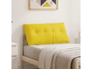 Coussin de dos, coussin de dossier jaune clair 100 x 19 x 50 cm tissu cf54766