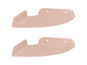 Lot de 2 étagères flottantes d'angle, étagères murales rose 15 x 15 x 2 cm cf41651