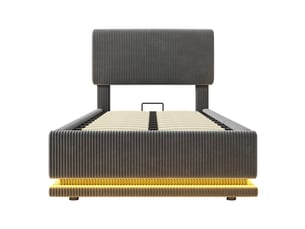 Lit coffre 90x200 cm MAISONORA   coloris gris