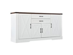 Buffet 4 porte(s) 2 tiroir(s) SWEIKO - 160 cm coloris blanc