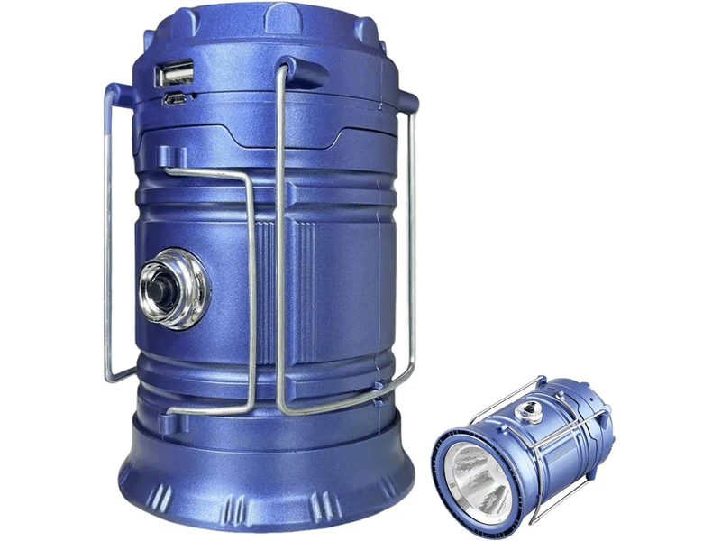 Lampe de camping, lampe solaire portable et pliable, 3 modes d'éclairage avec poignée pour activités en plein air - Conforama E