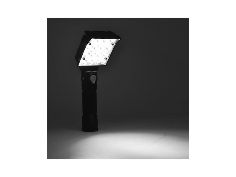  190b 16x épi 4 couleurs 4 modes 180 ° tête réglable queue magnétique usb led lampe de poche  - Conforama E