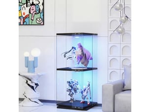 Vitrine coloris noir <strong>SHOPENTRA</strong> <strong></strong> - 38 cmx82 cm