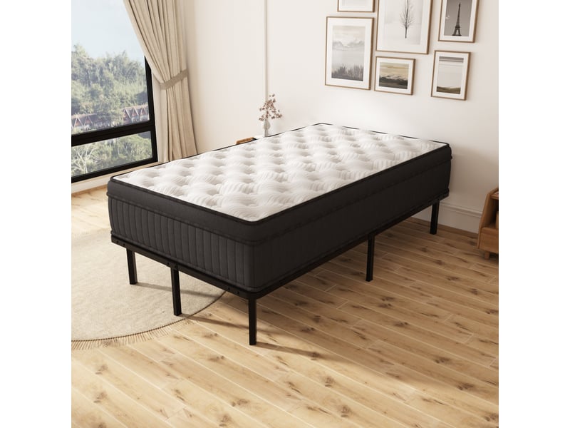  Ensemble matelas ressorts et sommier 90x190, mémoire de forme, ep:30cm  - Conforama E
