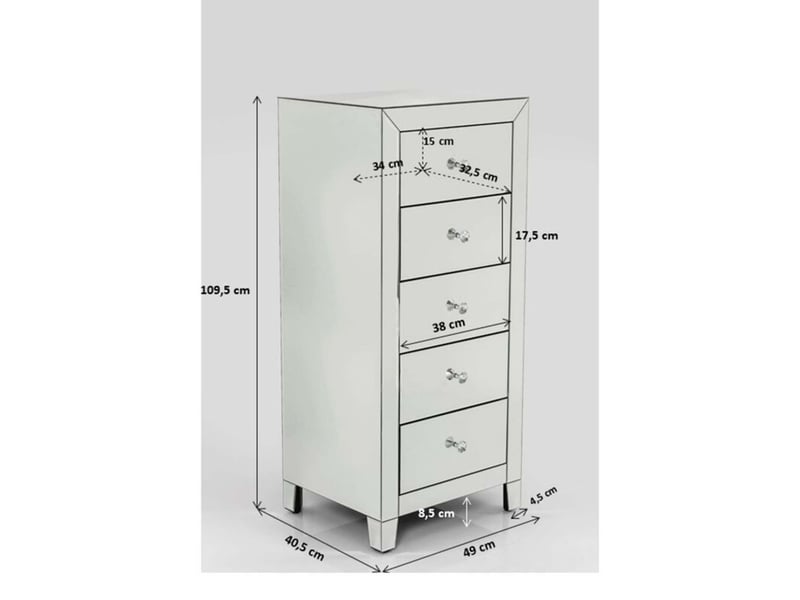  chiffonnier luxury argent kare design  - Conforama D
