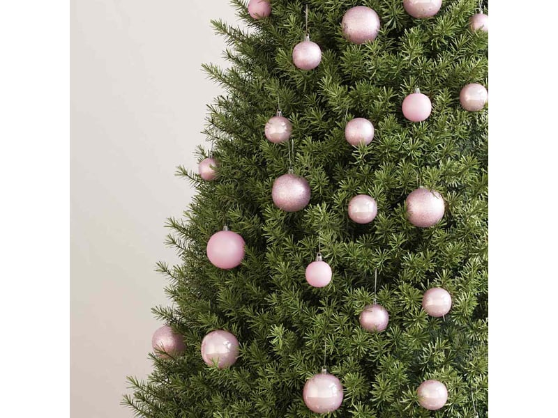  Ensemble de boules de noël 100 pcs rose  - Conforama C