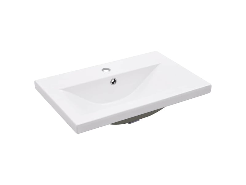 Cadre de lavabo de salle de bain vasque à encastrer blanc fer shl8969 - Conforama E