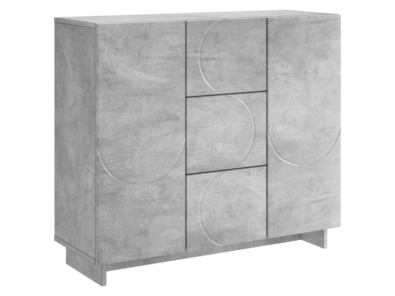  Buffet salon, buffet de rangement gris béton 85,5x31x75 cm bois d'ingénierie shl52393  - Conforama A