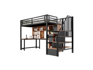 Lit mezzanine 90x200 cm <strong></strong> <strong>Bliss Lite</strong> coloris noir