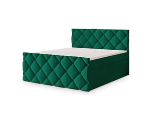 Lit avec rangement 160x200 cm <strong>MASSENO</strong> <strong></strong> coloris vert