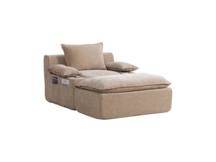 Fauteuil fixe  <strong></strong> Tissu marron