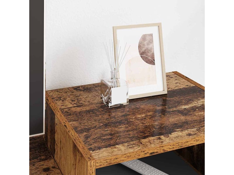 Meuble tv - banc tv - meuble de rangement 160 x 35 x 55 cm bois ancien bois d'ingénierie  - Conforama D