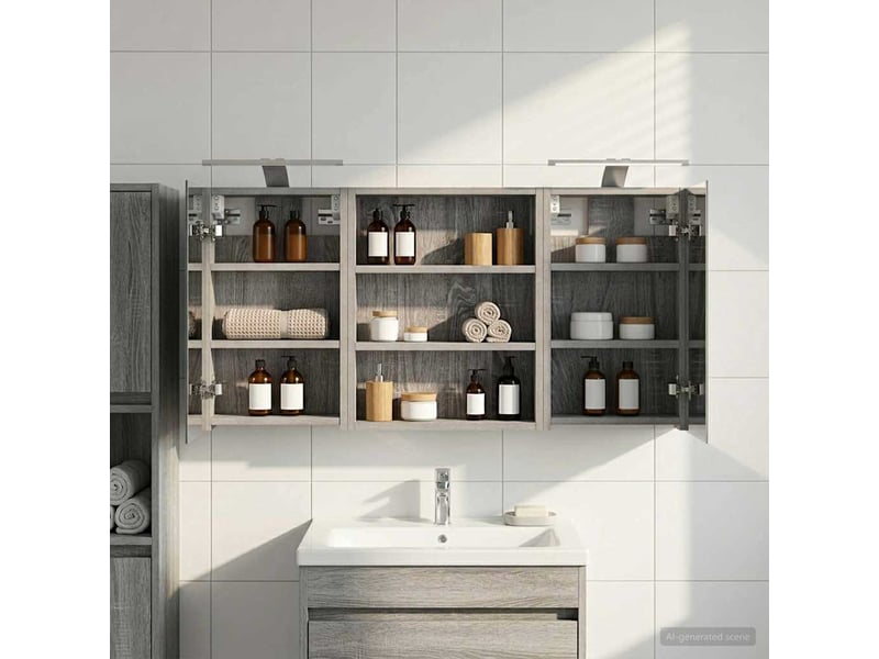 Ensemble de meubles de salle de bain 3 pcs 100x10.5x50 cm shl4185 - Conforama B