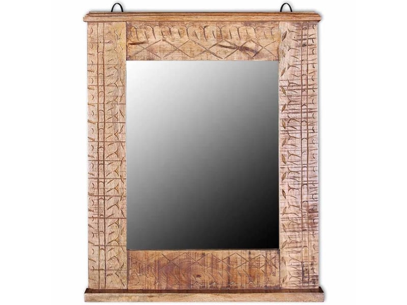  Meuble de salle de bain, armoire salle de bain avec miroir bois massif de manguier cf65405  - Conforama E