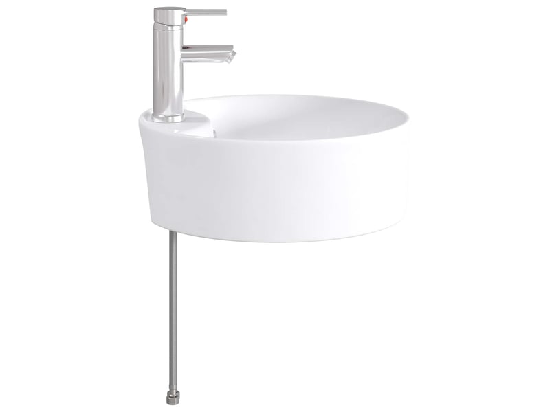  Lavabo avec robinet et évacuation chrome 40.5x40.5x15 cm  - Conforama E