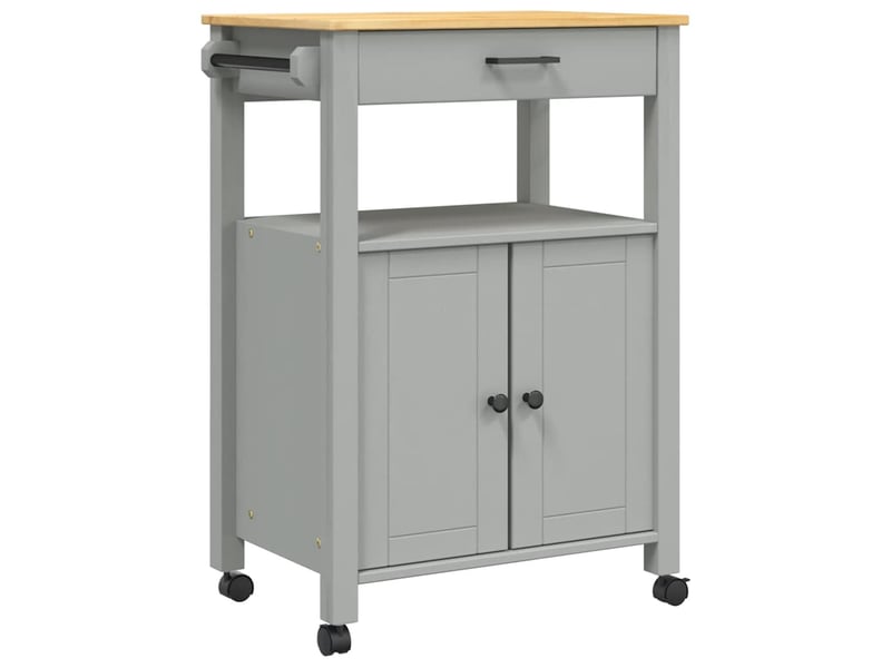  Desserte de cuisine, chariot de rangement monza 60x40x88,5 cm bois massif de pin shl4233  - Conforama A