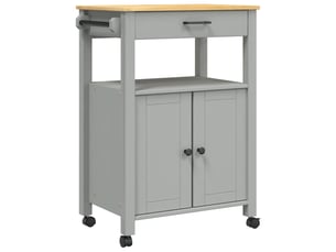 Desserte de cuisine, chariot de rangement monza 60x40x88,5 cm bois massif de pin shl4233