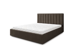 Lit coffre 140x200 cm MASSENO   coloris marron