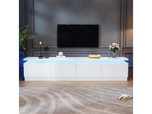 Meuble tv coloris blanc 180 cm <strong></strong>  <strong></strong>
