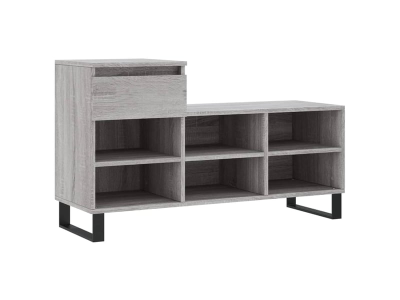  Armoire à chaussures sonoma gris 102x36x60 cm bois d'ingénierie shl8966  - Conforama A