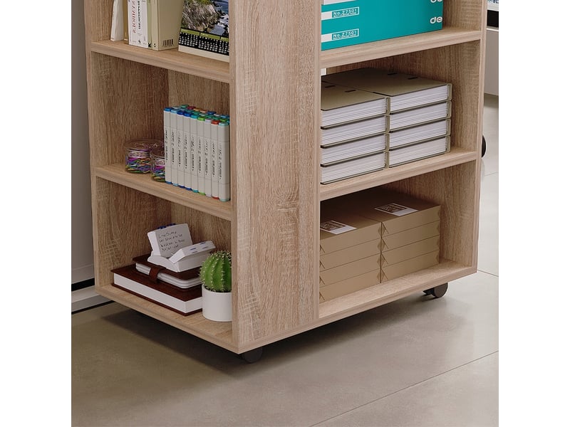 Support d'imprimante multifonctionnel, étagère, meuble de rangement, marron clair - Conforama C