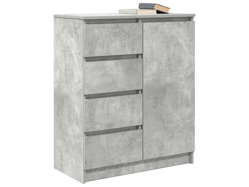 Buffet - bahut - meuble de rangement avec tiroirs gris béton 71x35x84 cm bois d'ingénierie  - Conforama D