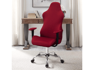 Housse de chaise élastique pour chaise esports, housse de protection pour chaise de jeu rouge