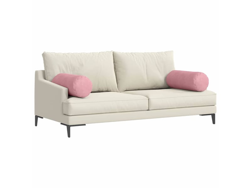 Lot de 2 coussins d'accent, coussins décoratifs, coussins lombaires rose ø 25 x 70 cm cf56750 - Conforama C