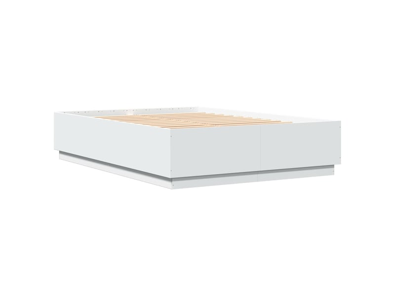  Lit double- lit adulte -  cadre de lit avec led sans matelas blanc 150x200 cm  - Conforama B