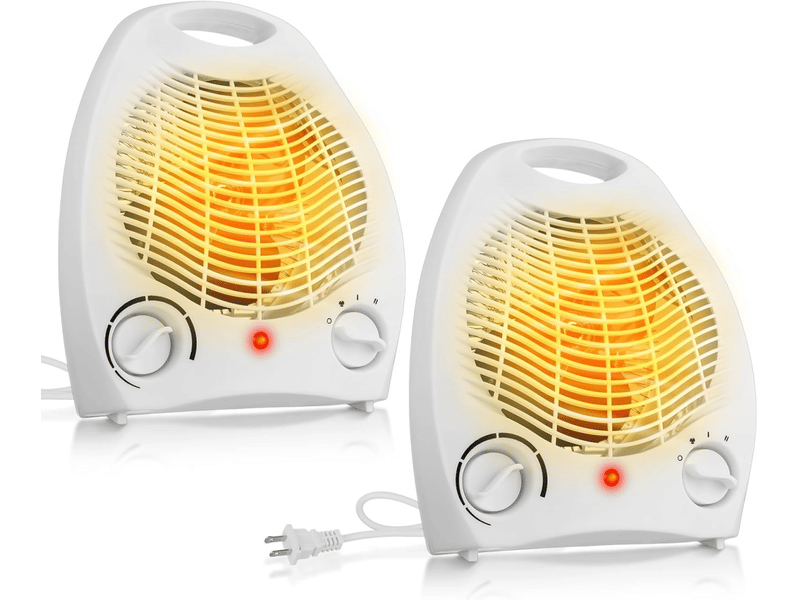 Petit chauffage d'appoint en deux parties, chauffage soufflant portable, chauffage électrique personnel, chauffage à température réglable, blanc, 2000 w FC-ZLS-04817MF - Conforama A